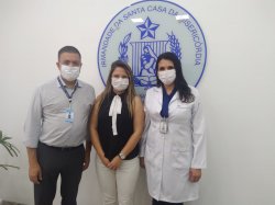 Equipe de pesquisas clínicas da ARO Einstein visita a Santa Casa de Santos